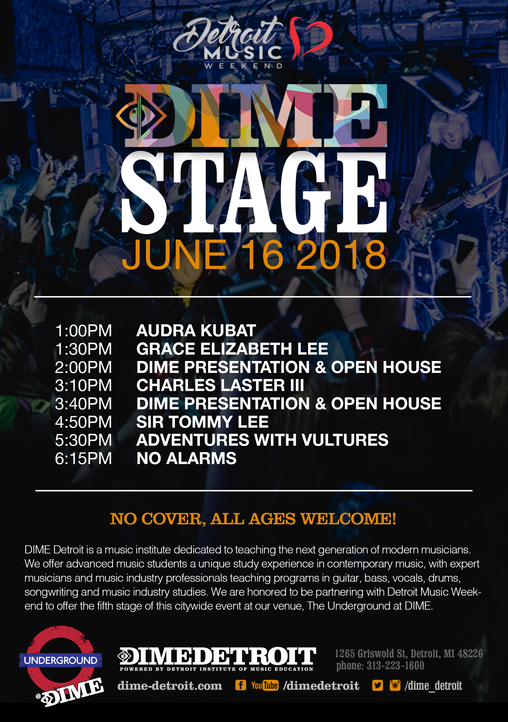 Detroit Music Weekend Detailed Poster