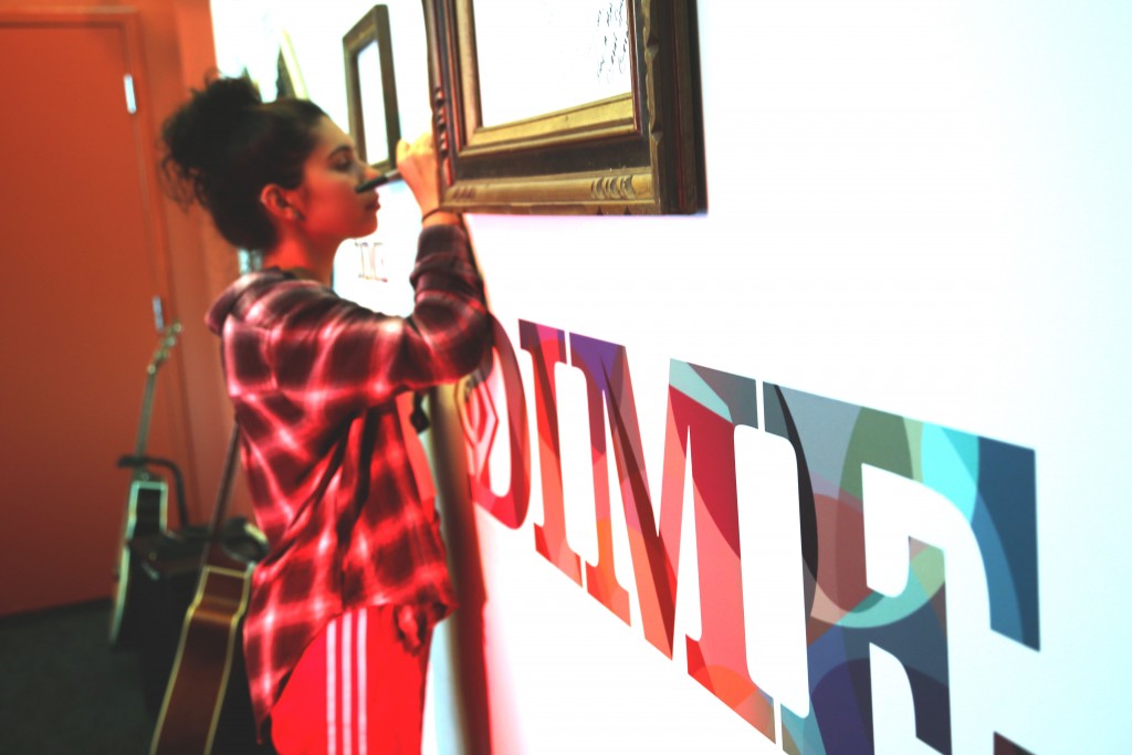 Alessia Cara signing DIME wall